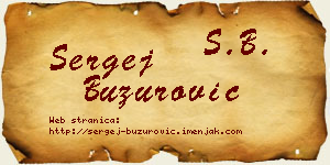 Sergej Buzurović vizit kartica